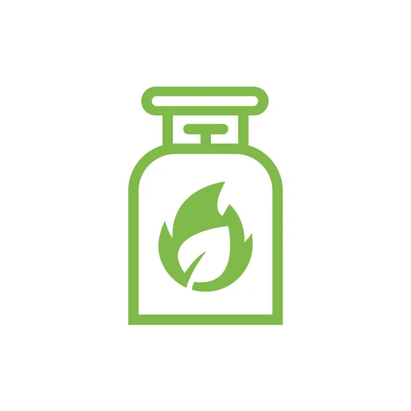 Biogas Storage Icon Eco Friendly Environmental Alternative Energy Symbol — Stock Vector