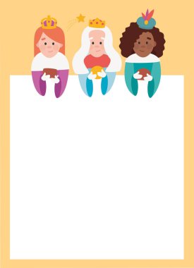 Komik vektörlü mektup. Sevgili bilge kadınlar, ispanyolca yazılmış.