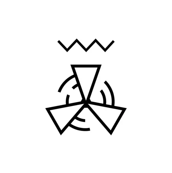 Simple Air Fryer Technology Badge Logo Design Fine Line Symbol — Stock Vector