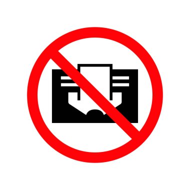 İmza yasağı sembolü resmini kapsamıyor. Vektör simgesi