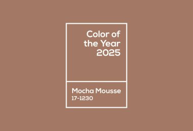 2025 yılının rengi. Mocha Mousse. Eğilimler, moda, tasarım.