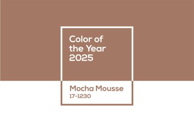 2025 yılının rengi. Mocha Mousse. Eğilimler, moda, tasarım.