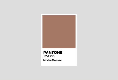 2025 yılının rengi. Mocha Mousse. Eğilimler, moda, tasarım.