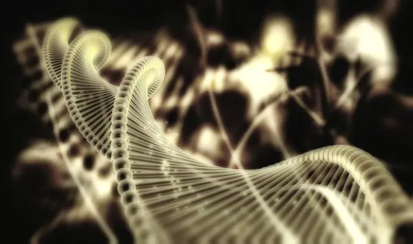 Bir DNA yapısının 3d gösterimi 