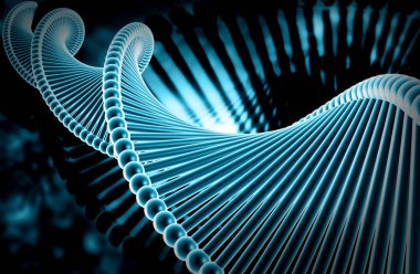 Bir DNA yapısının 3d gösterimi 