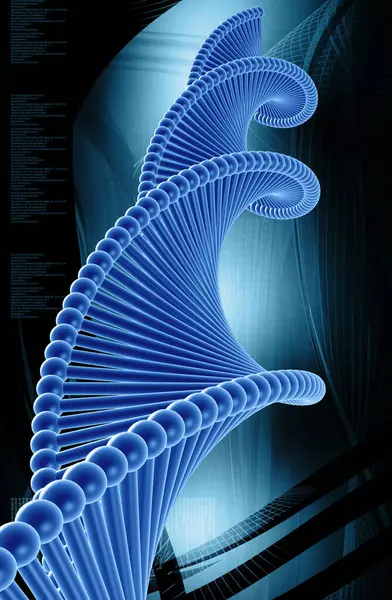 Bir DNA yapısının 3d gösterimi 