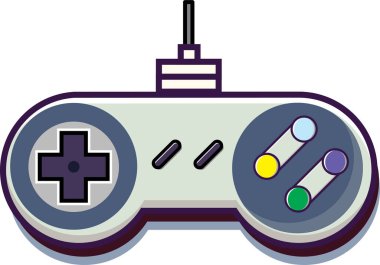 Beyaz Arkaplanda Retro 90 'ların Oyun Alanı Denetleyici Resimleri