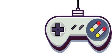 Beyaz Arkaplanda Retro 90 'ların Oyun Alanı Denetleyici Resimleri