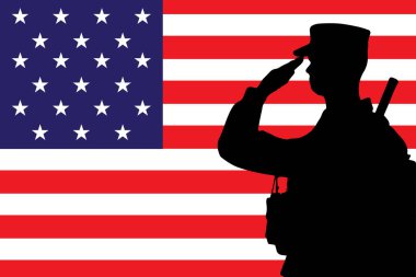 ABD Ulusal Bayrak Renkleri ile ABD Anma Günü tebrik kartı geçmişi. Vektör illüstrasyonu.