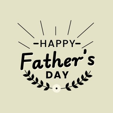 Babalar Günü logo tasarımınız kutlu olsun, Babalar Günü yazılı el yazısı aşk vektör logosu, babalara duyulan sevgi..