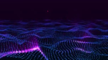 güzel soyut dinamik dalga teknolojisi arka planı ve parlak dijital efekt konsepti