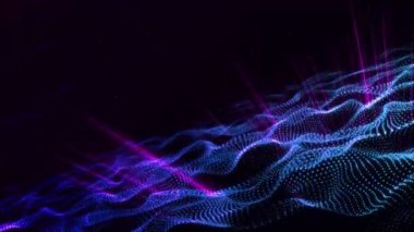 güzel soyut dinamik dalga teknolojisi arka planı ve parlak dijital efekt konsepti