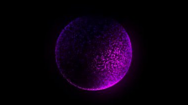 Soyut gelecekteki parçacıkların parlak dijital efekt kavramına sahip güzel döngülü dinamik çarpıtma dalgaları