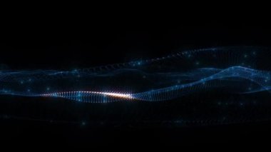 güzel soyut dinamik dalga teknolojisi arka planı ve parlak dijital efekt konsepti