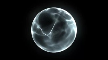 soyut dinamik dalga teknolojisi arka planında parlak dijital efekt konsepti 4K