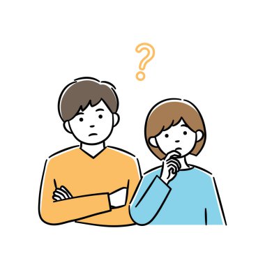 Genç erkek ve kadınların basit bir tasviri.