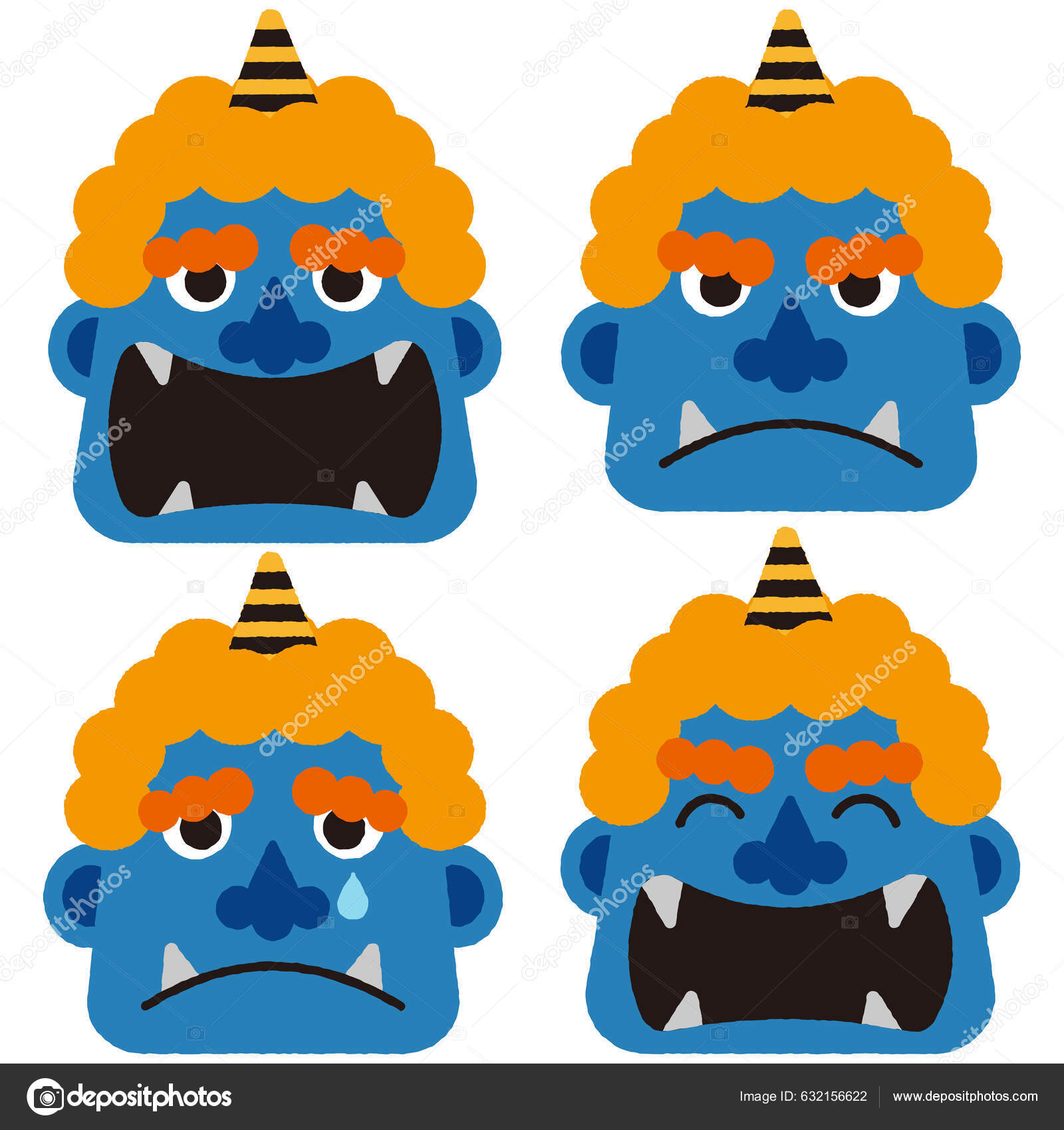 Japanese Oni Demon Maskストックベクター ロイヤリティフリーjapanese Oni Demon Maskイラスト ページ 2 Depositphotos