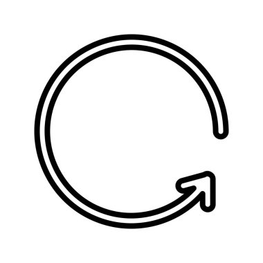 Monochrome round rotating arrow.Easy-to-use vector data.