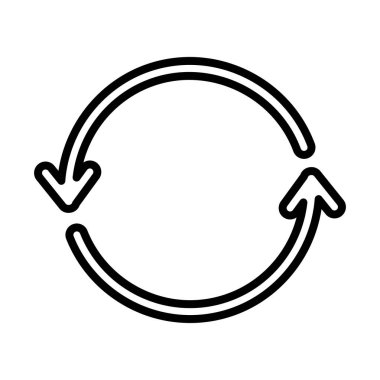 Monochrome round rotating arrow.Easy-to-use vector data.