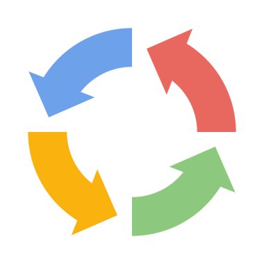 colorful round rotating arrows.Easy-to-use vector data.