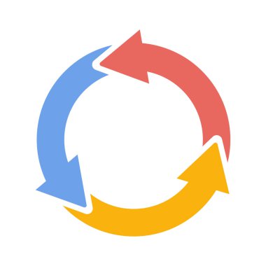 colorful round rotating arrows.Easy-to-use vector data.