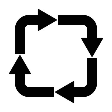 black square rotating arrow.Easy-to-use vector data.