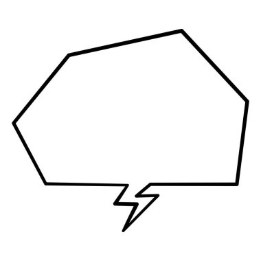 Açısal balon (tek öge). Kullanımı kolay vektör materyali.