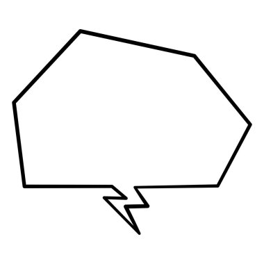 Açısal balon (tek öge). Kullanımı kolay vektör materyali.