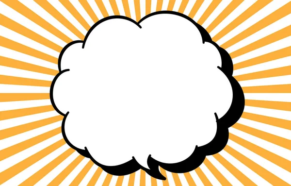 Bulut Şeklinde Bir Konuşma Balonu Konsantrasyon Çizgileri Kullanımı Kolay Vektör — Stok Vektör