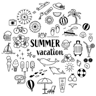 Tek renkli basit ve şirin bir yaz klibi seti.