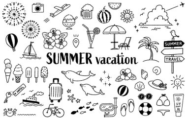 Tek renkli basit ve şirin bir yaz klibi seti.