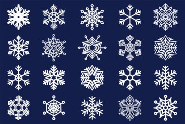 Snowflake pattern illustration set clipart