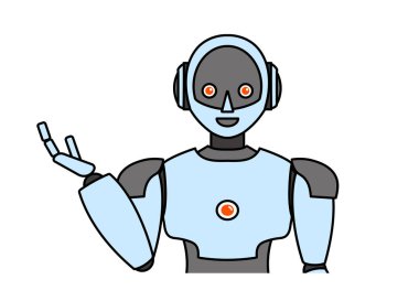 Basit bir android robotun tasviri