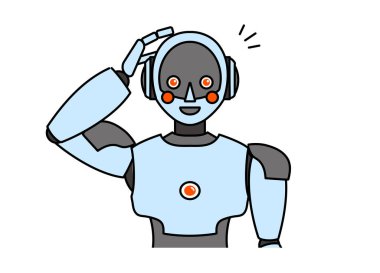 Basit bir android robotun tasviri