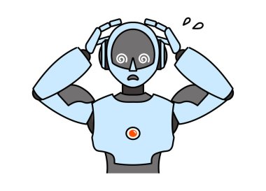 Basit bir android robotun tasviri