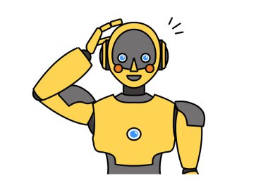 Basit bir android robotun tasviri