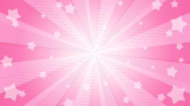 Patlayan yıldızların arkaplan resimleriyle pembe radyasyon.