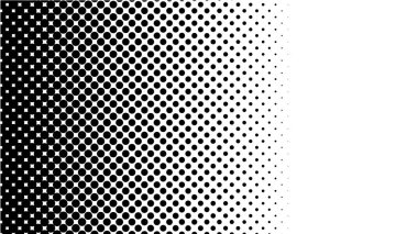 Noktalı gradyan vektör çizimi, beyaz ve siyah yarım ton arkaplan