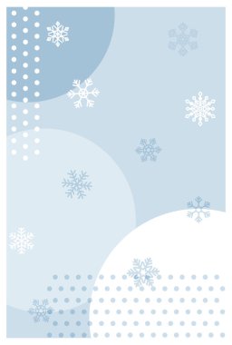 Winter greeting card template: Snowflake clipart