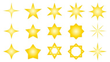 Bir pop ve çeşitli yıldızlardan oluşan şirin bir set.