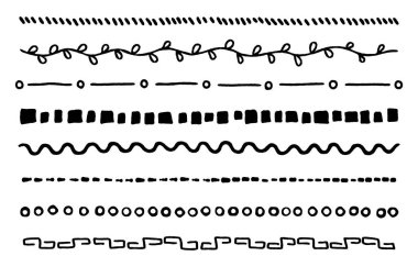 El boyaması dekoratif satır seti