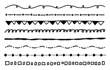 El boyaması dekoratif satır seti