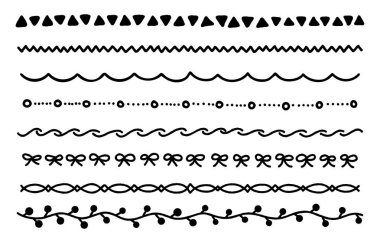 El boyaması dekoratif satır seti