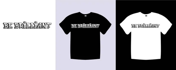 鮮やかなタイポグラフィTシャツのレタリングの引用デザインであること ヴィンテージスタイルのテンプレートベクトルアートイラスト テキストグラフィック黒と白のシャツで流行のアパレル — ストックベクタ