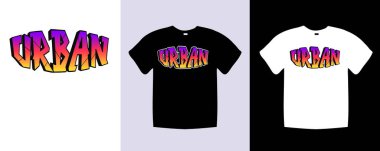 Kentsel ypoğrafya tişörtü, tırnak işareti tasarımı. Şablon vektör sanat illüstrasyonu, klasik tarzda. Siyah ve beyaz gömlek üzerine yazılı Urban grafiği olan modaya uygun kıyafetler.