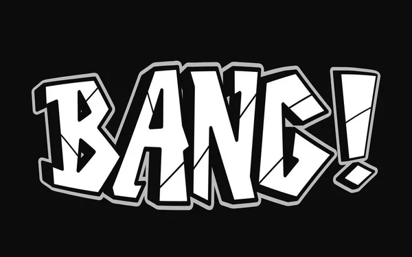 Bang Jedno Słowo Litery Stylu Graffiti Ręcznie Rysowane Logo Wektora — Wektor stockowy