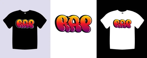 Rap Typografie Shirt Schriftzug Zitiert Design Template Vector Art Illustration — Stockvektor
