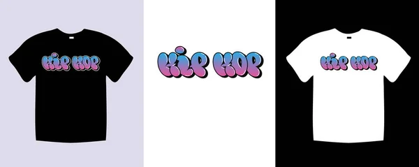 Hip Hop Typografie Tričko Písmo Uvozovky Design Šablona Vektorové Umění — Stockový vektor