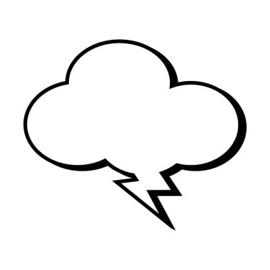 Konuşma balonu ikonu. Düz dizayn. İzole edilmiş beyaz arkaplan