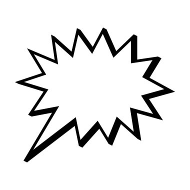 Konuşma balonu ikonu. Düz dizayn. İzole edilmiş beyaz arkaplan